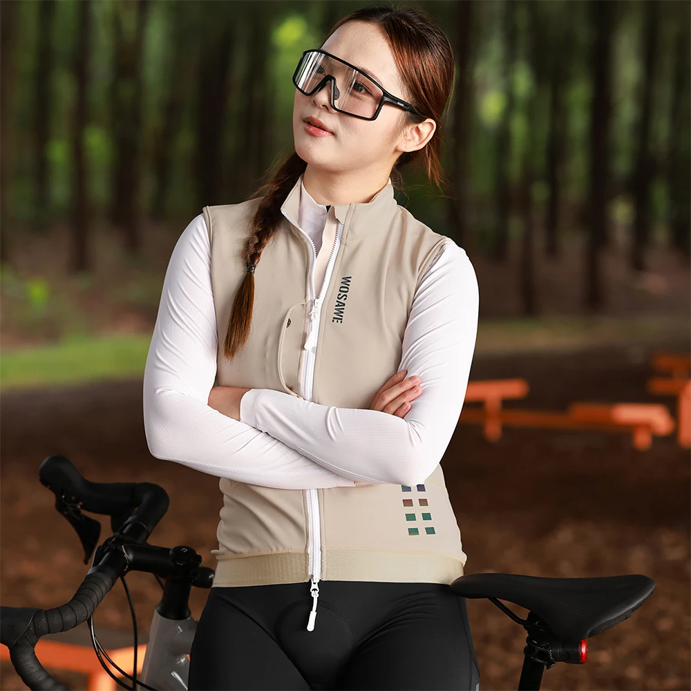 WOSAWE Women's Windbreaker Fleece Warm Cycling Jackets Windbreaker 5-10 Degrees Cycling Coat Autumn Winter Waterproof Jacket