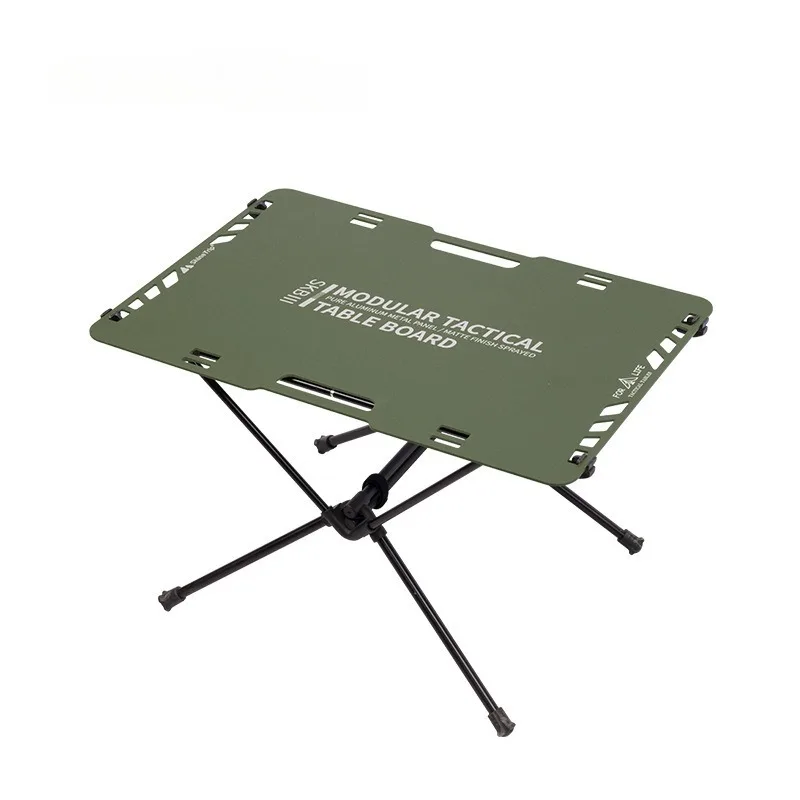 Outdoor camping folding table Army green wind portable and changeable combination table Lightweight picnic aluminum alloy