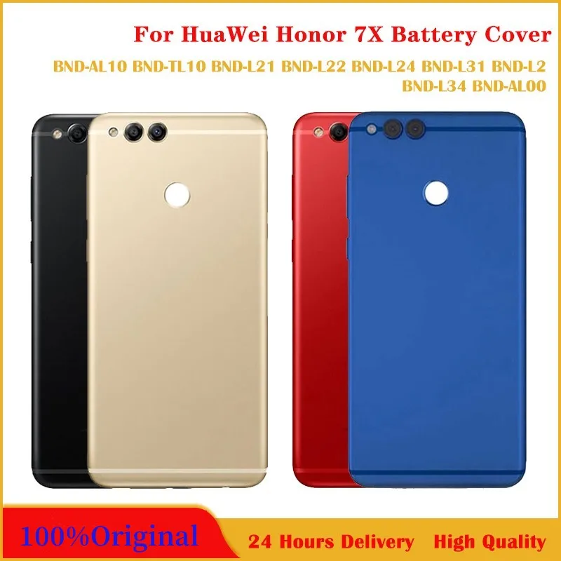 For Huawei Honor 7X Battery Cover Back Housing Rear Door Case+Side Button+Camera Lens BND-TL10 / AL10 / L21 Replacement parts