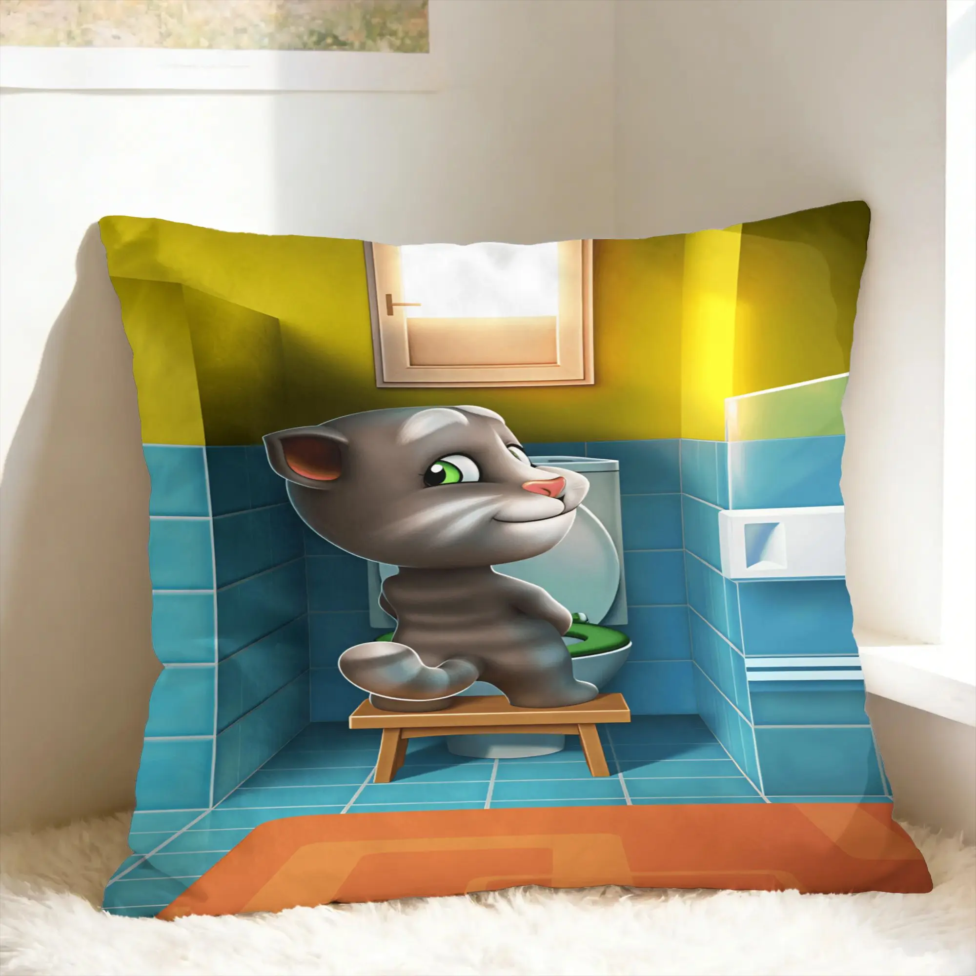 Pillow Case Decorative T-Talking T-Tom And F-Friends Print  Pillow Cover For Sofa Home Decor Novelty Pillowcases