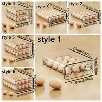 Transparent Egg Storage Box Double Layer Clear Plastic Egg Holder Time Scale Large Capacity Egg Storage Rack Drawer Organizer - Image 6