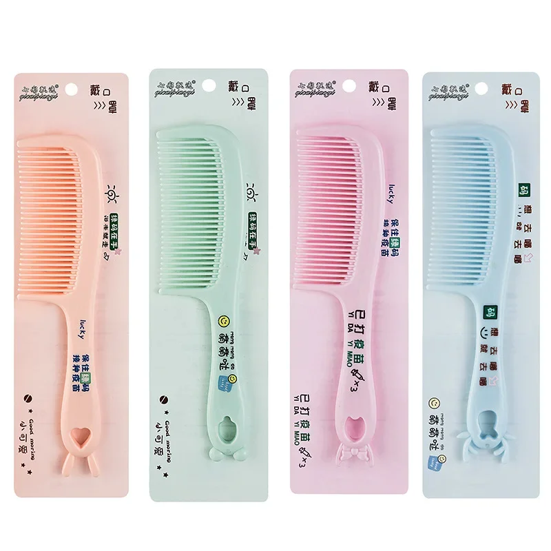 Cute Cartoon Bow Bunny Ears Hair Brush Comb Portable Handle Mini Small Hairbrush for Women Girl Children Bath Health Care Tools