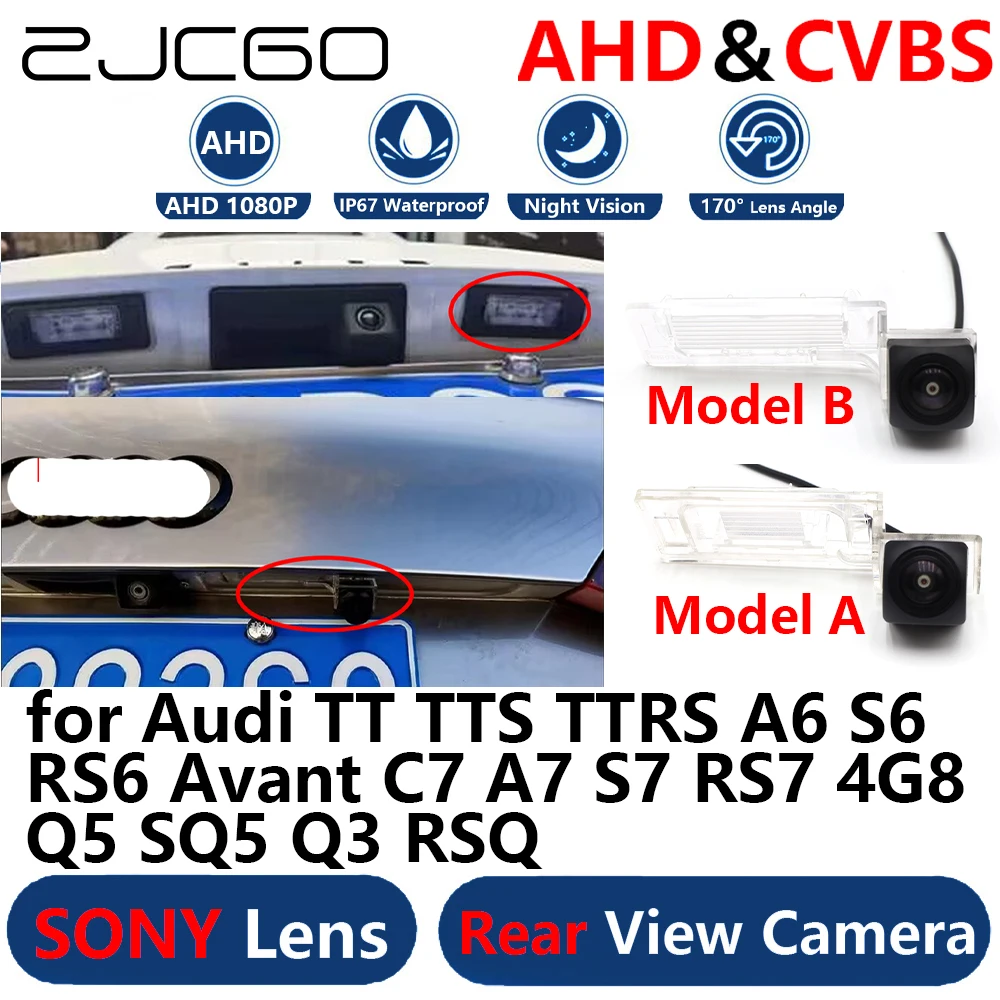 

AHD 1080P Parking Backup Reverse Reversing Rear view Camera for Audi TT TTS TTRS A6 S6 RS6 Avant C7 A7 S7 RS7 4G8 Q5 SQ5 Q3 RSQ