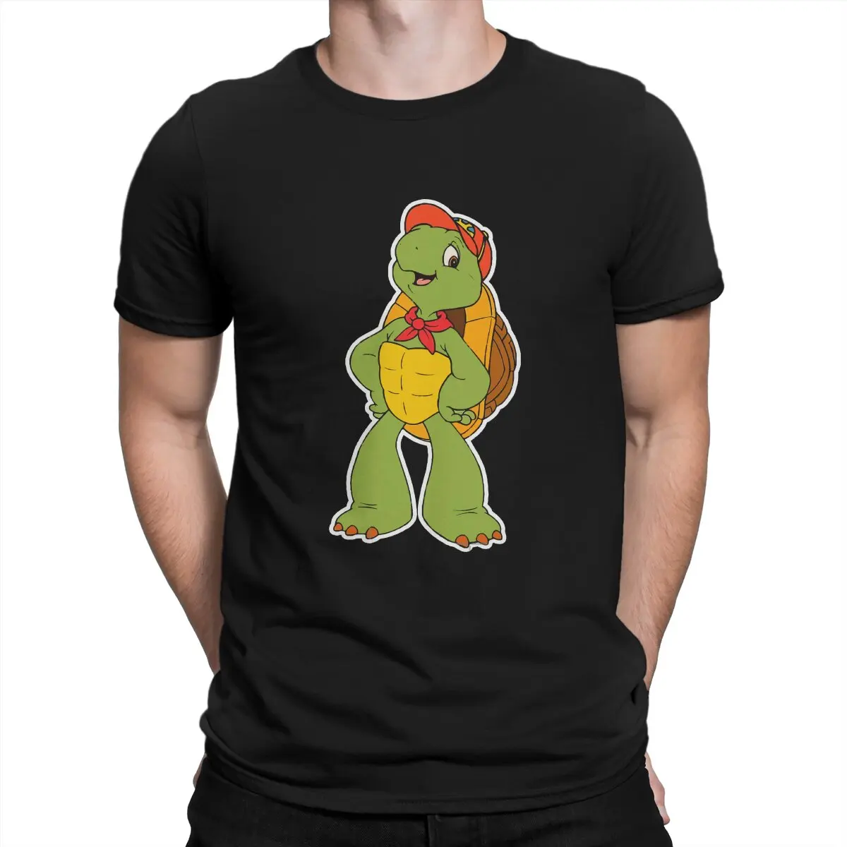 Funny Franklin The Turtle original T-Shirt Men Round Neck 100% Cotton T Shirt Magical Turtle Short Sleeve Tees New Arrival Tops