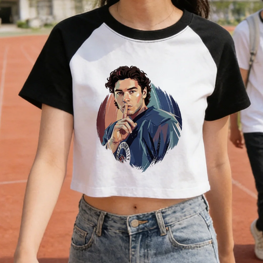 Off Campus cropped top shoujo manga graphic jojifuku cute emo shirt party scene  baddie japanese