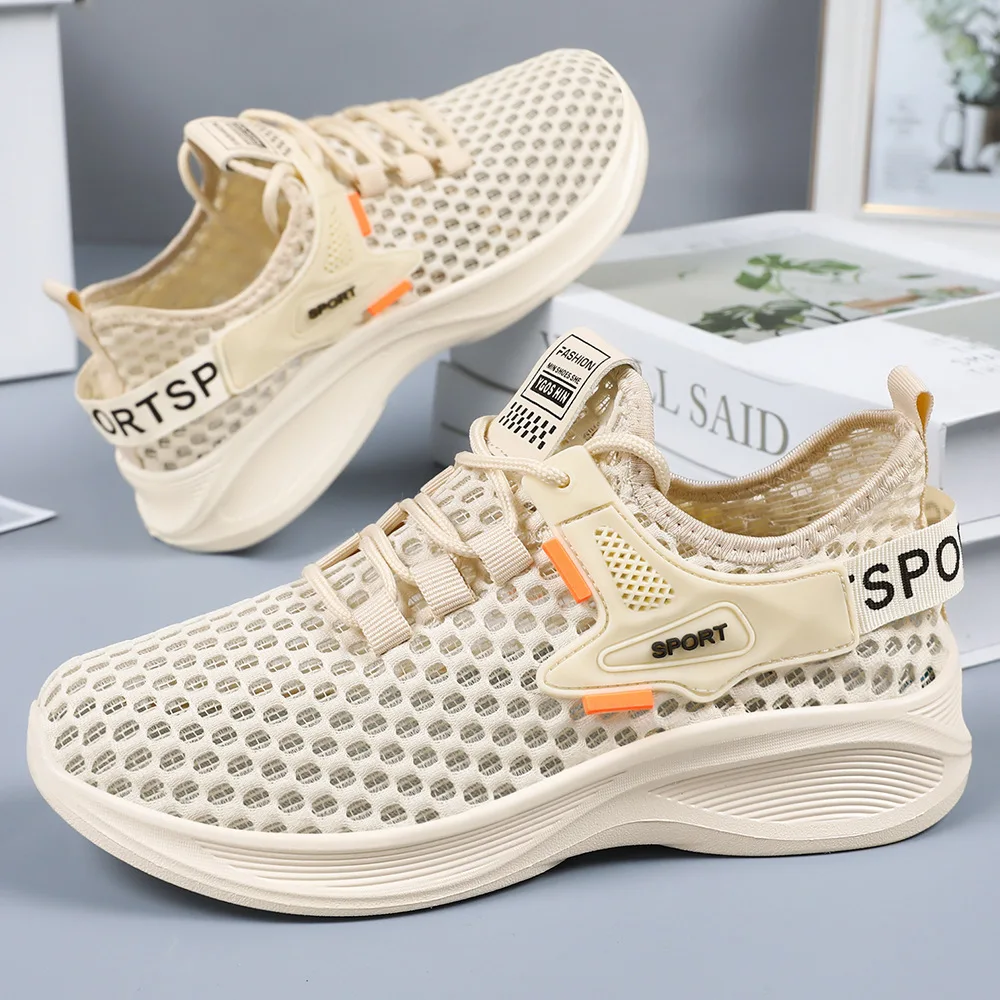 

2024 Summer New Breathable Mesh Casual Shoes Korean Edition Breathable Women's Shoes Lightweight Soft soled Running Sports Shoes