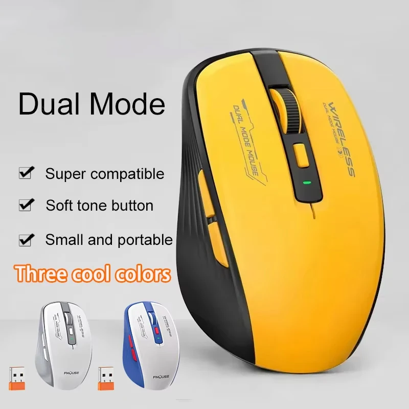 M303L Bluetooth Wireless Mouse 2.4G Dual Mode 1600 DPI Silent Tablet Notebook PC Office Portable Mouse For Android ios