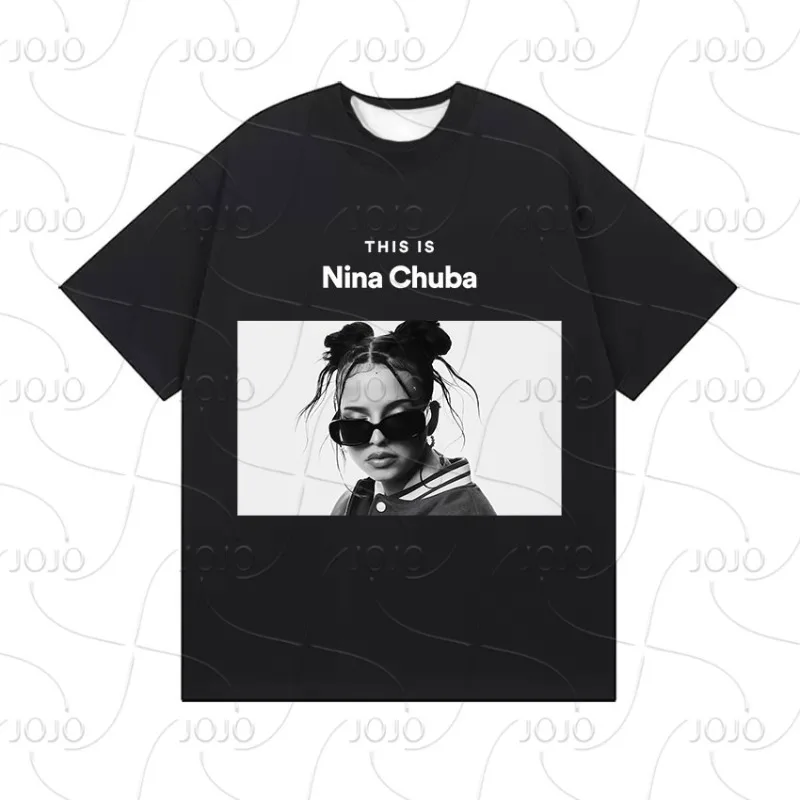 

Nina Chuba Album Tour 2025 Print T Shirt Men Women Hip Hop Clothing Short Sleeve T-shirts Retro Fashion Oversized T-shirt