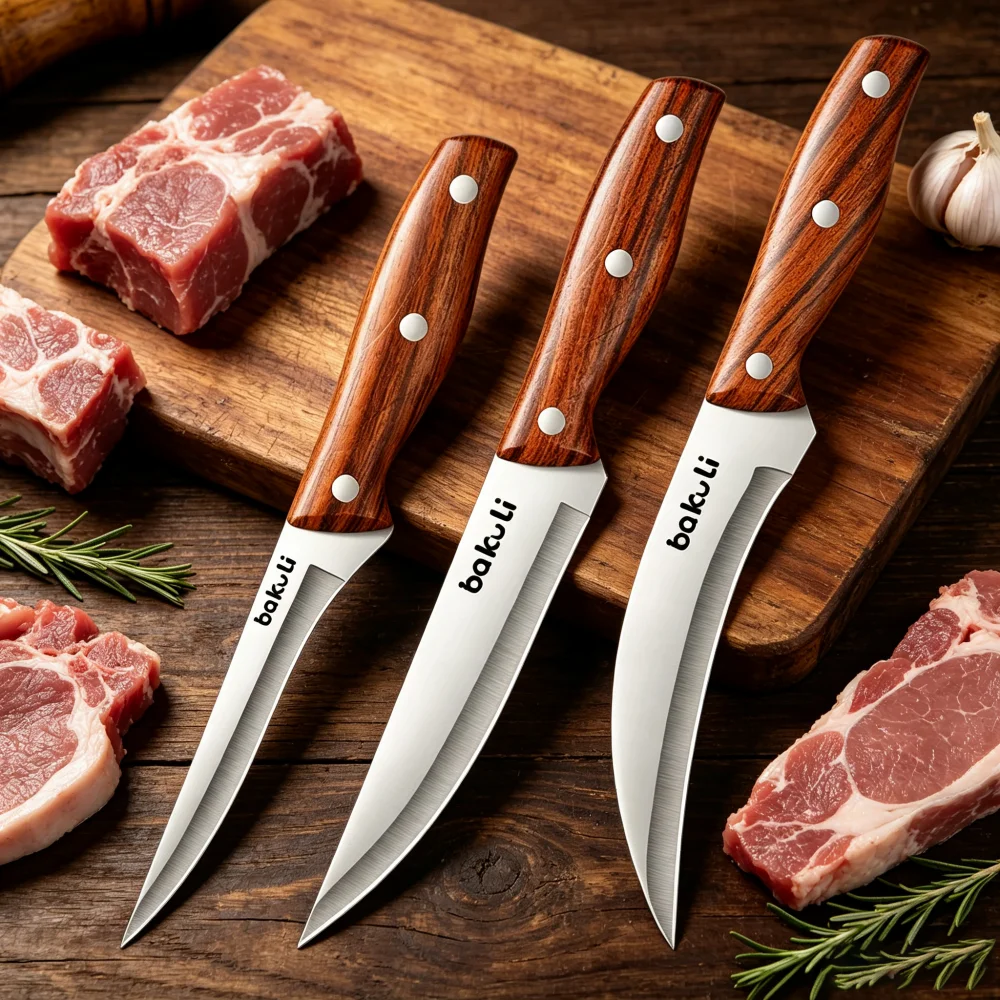 High Quality Boning Kitchen Knife Butcher Stainless Steel Knife Cutter Kitchen Tools Sharp For Cutting Cattle, Pigs And Sheep