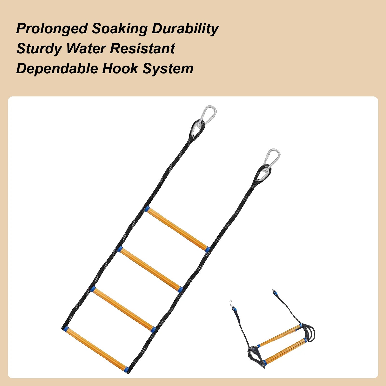 

Веревочная лестница для лодки, веревочная лестница для побега, ступеньки для скалолазания, портативные аксессуары, ступеньки для запуска каяка, катания на лодках, посадки на море