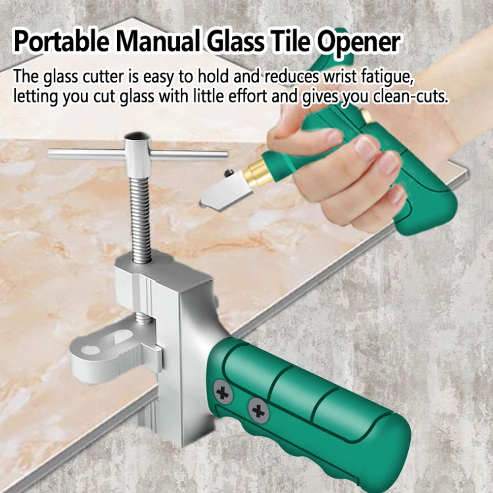 Cutter Portable Manual Glass Tile Opener Hand-Held Replacement Cutter Heads Ceramic Tile Glass Cutter Multi-function Glass Cut