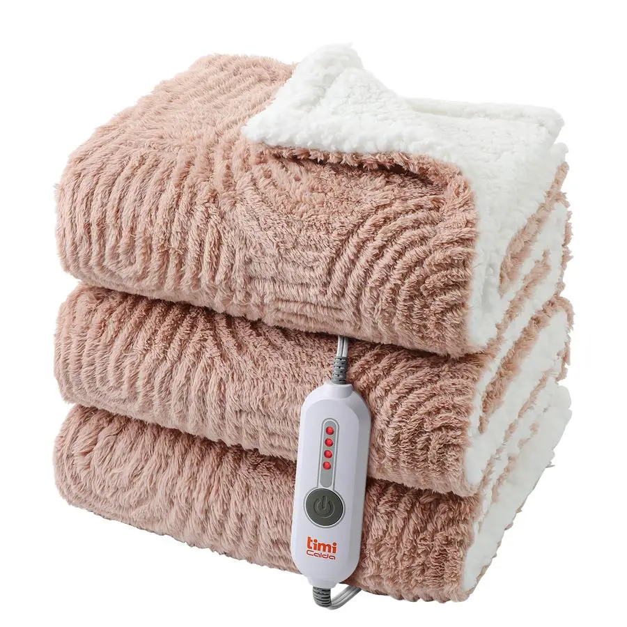 

Throw Blanket Electric 50x60 Cozy Soft Jacquard Heating Blanket with 4 Heat Levels amp 4 Hours AutoOff, Electric Throw with Over