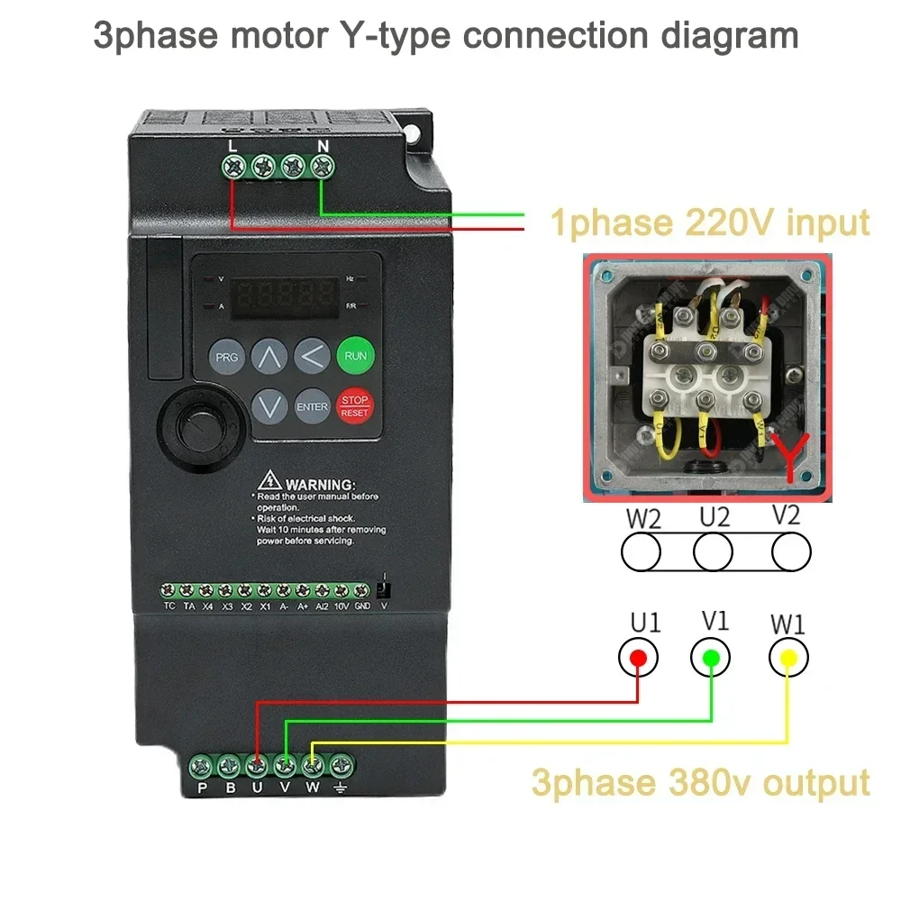 220 to 380 vfd Frequency converter single phase input three phase output 1.5KW/2.2KW/3.7KW/5.5KW/7.5KW ZUKED