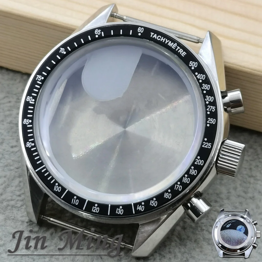 High Quality VK63 Case 39.7mm Moonswatch Metal Case Chronograph Case Bezel, VK63 Fashion Business Watch Sealed Back Moon Watch