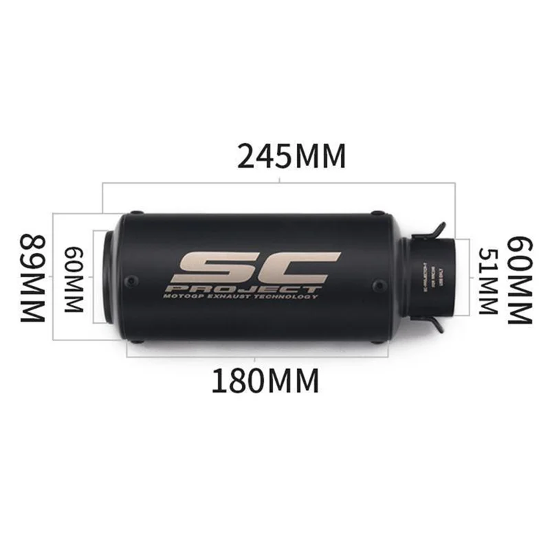 Sports Straight Stainless Motorcycle Exhaust Pipe For Yamaha Suzuki Large Volume Cannon Exhaust Pipe Universal Accessories