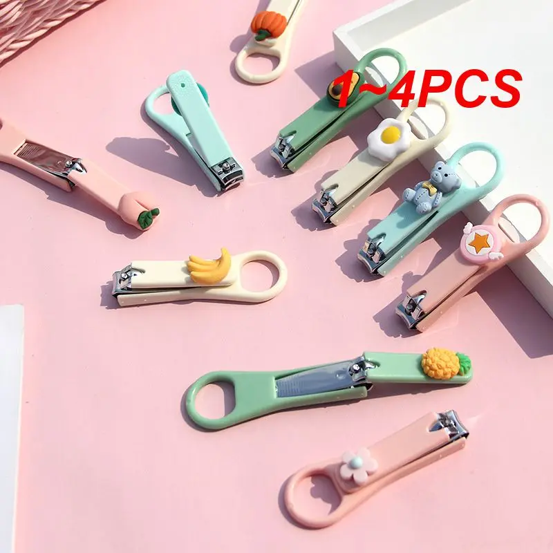 1~4PCS Nail Clippers Bending Toughness Stainless Steel Clamp For Tools Nail Art Tools Manicure Products And Tools