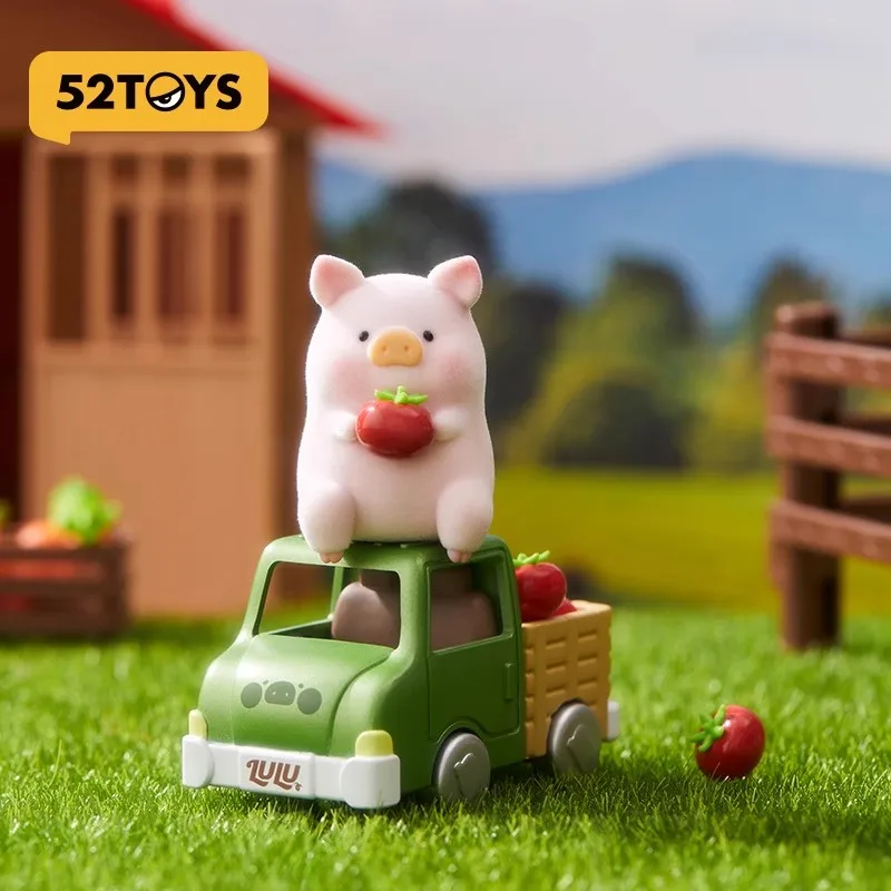 Lulu The Piggy My Sweet Farm Garden Series Blind Box Figure, Boîte Mystère, Ornements de Bureau pour Enfants, Original, 52 Jouets, Mode