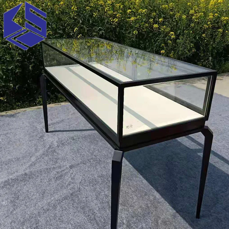 custom.Stainless Steel Jewelry Counter Showcase Elegant Display Cabinet Elegant Pieces