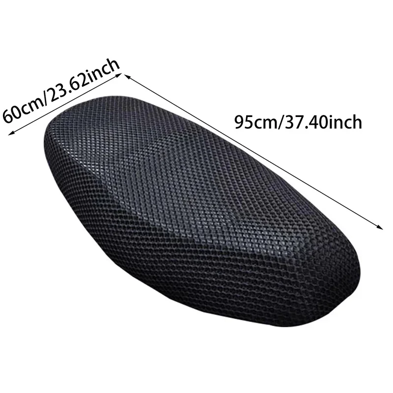 Motorcycle 3D Breathable Mesh Protecting Cushion Seat Cover Heat Insulation Air Pad Cover Anti Slip Sunscreen Shock Absorption