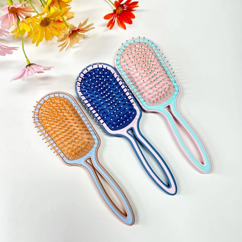 Macaron Air Cushion Comb Portable Elastic Paint Air Bag Comb For Girls Elastic Hair Comb