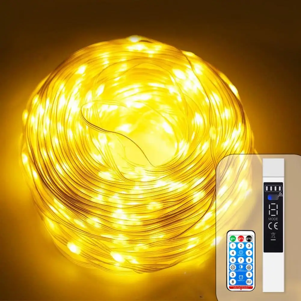 

Гирлянды с дистанционным управлением, перезаряжаемые гирлянды с таймером дистанционного управления, 200 светодиодных гирлянд для свадьбы, вечеринки