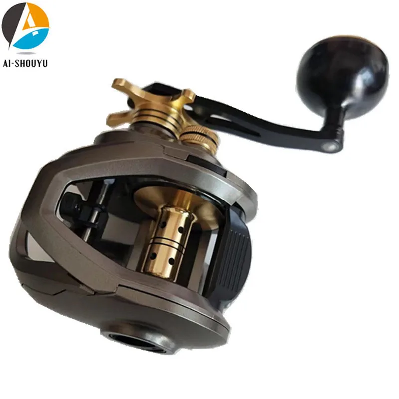 

AI-SHOUYU Casting Metal Fishing Reel High Speed 7.0:1 Baitcasting 15kg Max Drag Fishing Reel Wheel Fresh/Sea Water