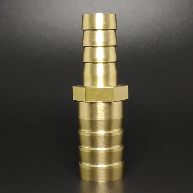 Brass Straight Hose Pipe Fitting Equal Barb Reducing Joint 4/6/8/10/12/14/19/25mm Gas Copper Barbed Coupler Connector Adapter