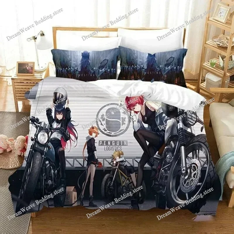 

Anime Game Arknights Bedding Set Boys Girls Twin Queen Size Duvet Cover Pillowcase Bed Boys Adult Fashion Home Textileextile9639