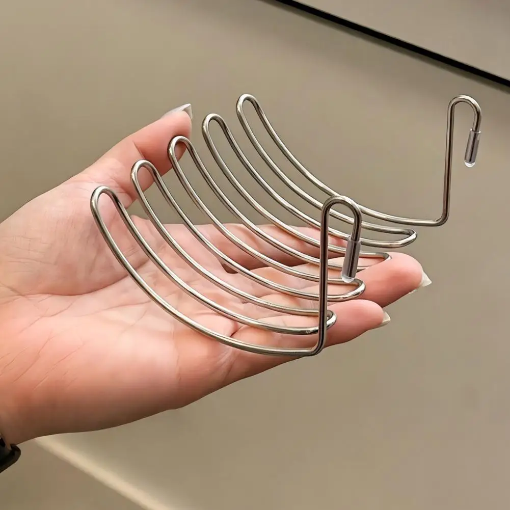 Kitchen Drainer Stainless Steel Sink Caddy Organizer U-shaped Sponge Utensil Holder Space-saving Hanging Drying Rack for Kitchen