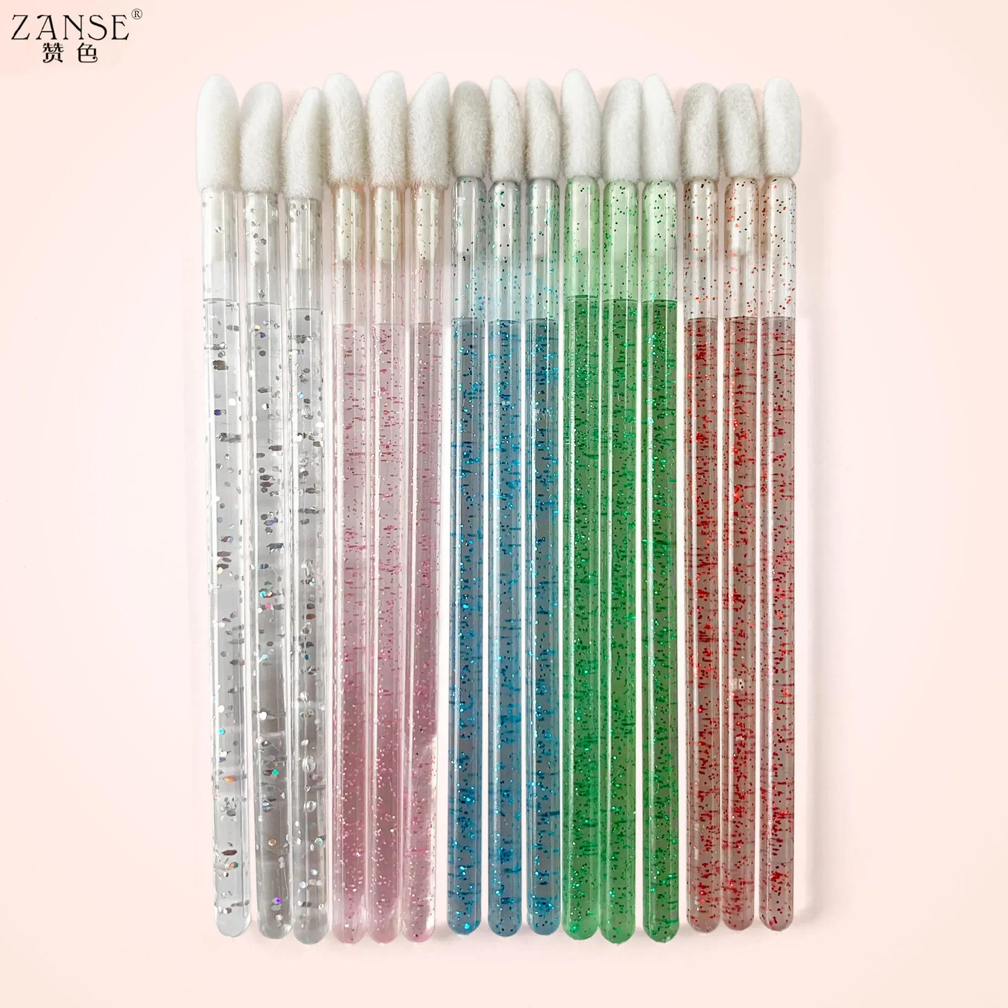 ZANSE 50pcs คริสตัลมาสคาร่า Applicator เพชรทิ้งแปรงเครื่องสําอางค์แปรงขนตาผู้หญิง Make Up แปรงเครื่องมือ