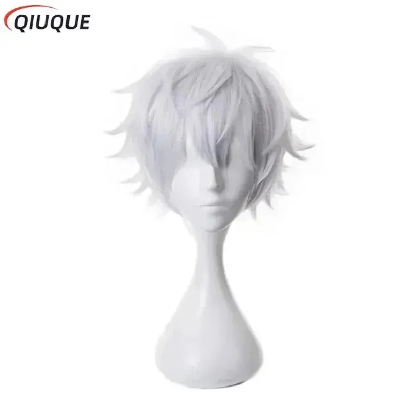 Jujutsu Kaisen Gojo Satoru Cosplay Costume for Men and Children, Eye Patch, Wigs, Eyewear, Halloween Party Uniforms, Black/Blue,