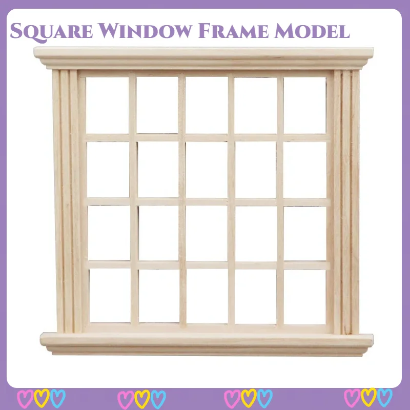 

Square Window Frame 20 Pane Windows Model Dollhouse 1:12 Dolls House Mini Furniture Accessories