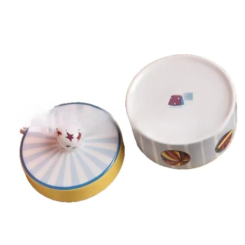 European light luxury bone china ceramic storage box candy box office household