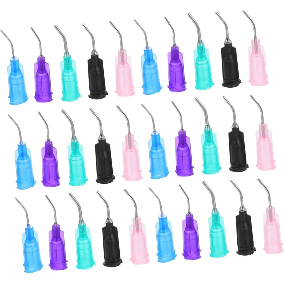 2025+ 50Pcs Bent Tip Applicator Needle-Precision Dispensing Tools for Ceramic Glaze and Pottery-Needles for DIY Clay Projects