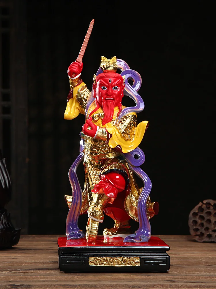 

Wholesale Buddha Taoism ZU SHI Wang Lingguan God figure Southeast Asia HOME protection Propitious Prosperity FENG SHUI statue