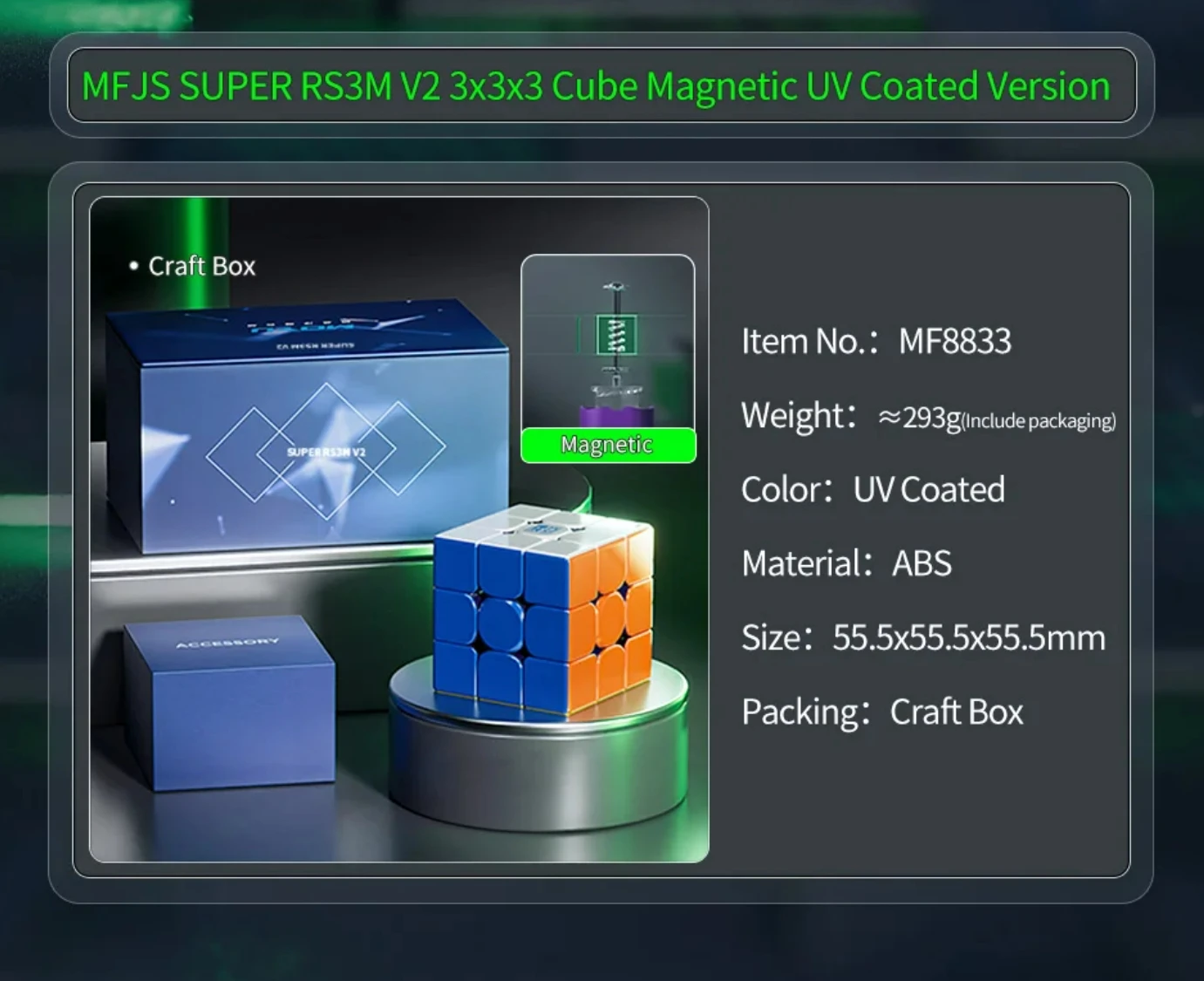 MoYu Super RS3M 3x3x3 V2 Magnetic Magic Cube Professional Special Speed Puzzle Children's Toy Gift Original Magico Cubo