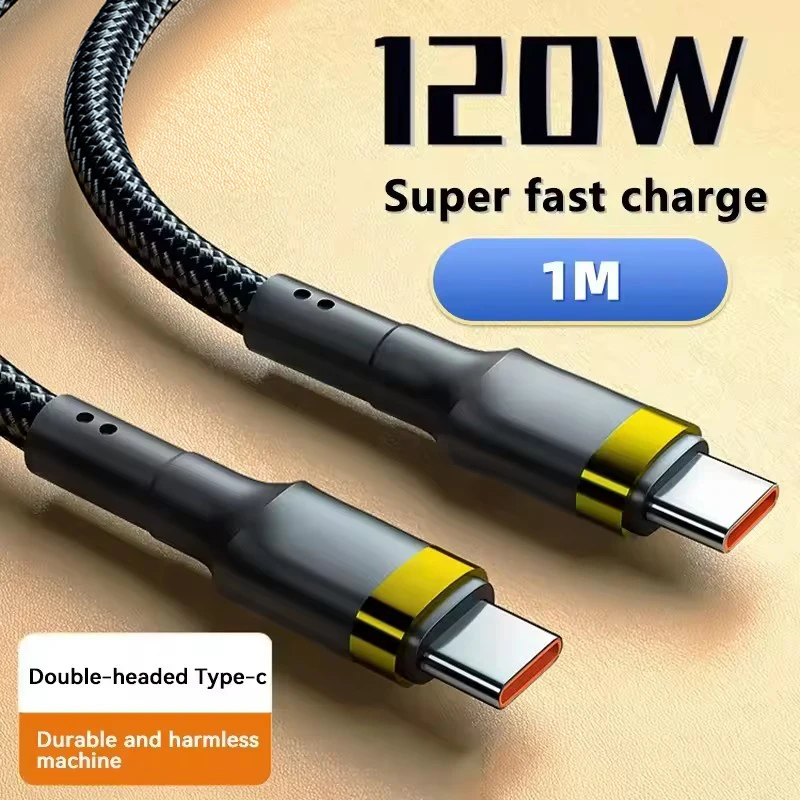 120W Schnellladekabel PD Quick Charging Hochwertiges USB-C-auf-USB-Typ-C-Kabel für iPhone Xiaomi 17 Plus Pro Max Samsung S24