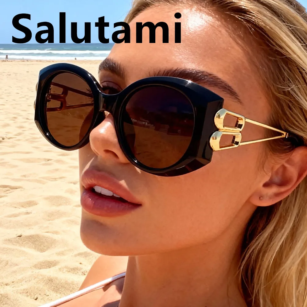 Vintage Oversize Hohl Bein Cat Eye Sonnenbrille für Frauen Neue Mode Marke Schwarz Legierung Sonnenbrille Damen Casual Outdoor Shades
