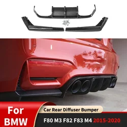For BMW F80 M3 F82 F83 M4 2015-2020 Car Rear Diffuser Bumper Corner Spoiler Splitter Rear Lip Protector Guard Accessories
