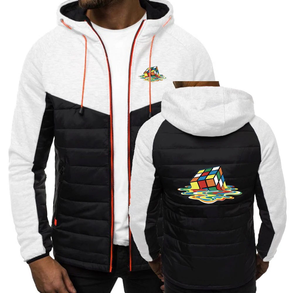 2025 Spring And Autumn Man's Cardigan Designer Hooded Coat Magic Square Logo Print High Quality Drawstring Jacket Hoodies