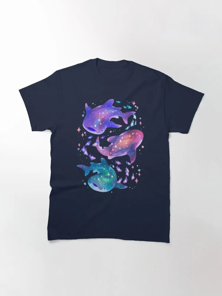 Cosmic Whale Shark Classic T-Shirt  for Men Women Summer Tops T-shirt  Male Gifts Tee