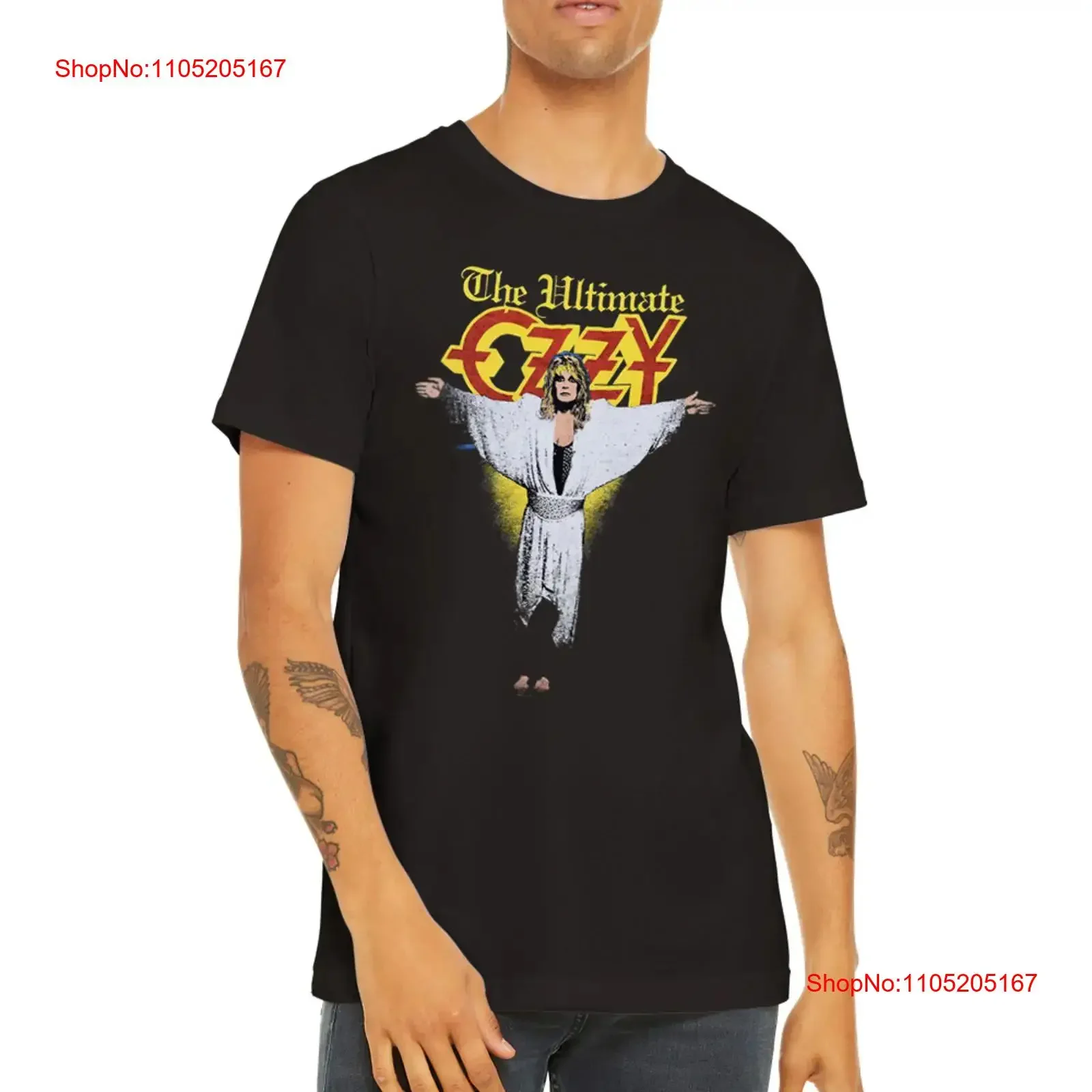 Ozzy Ozbourne The Ultimate Tour Premium Crewneck T shirt vintage Washed Slightly Comfortable Breathable Soft Casual Stylish