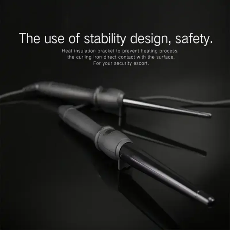 Curling Iron With Lcd Display Single-Tube Electric Curler, Ceramic Glaze-Coated Curling Iron Rod Suitable For All Curling Types