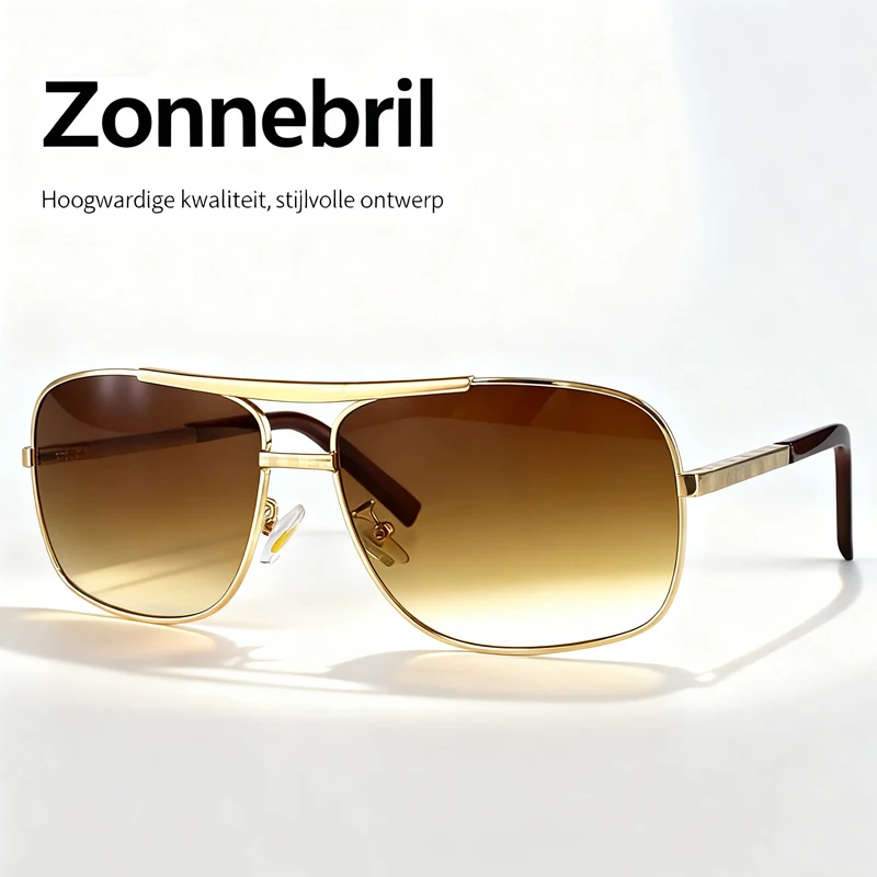 Vintage Square Men Sunglasses Brown 2025 Luxury Brand Retro Classic Sun Glasses For Man UV400 Oculos De Sol Masculino Wholesale image 4