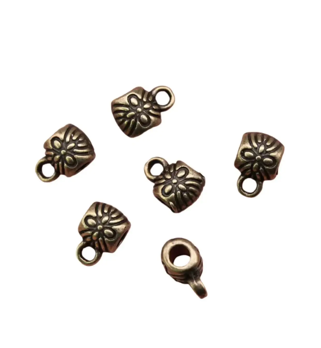 40pcs  8*5mm ,hole 2.5mm   Alloy metal vintage bead connector for handmade  HWL2541 accessories
