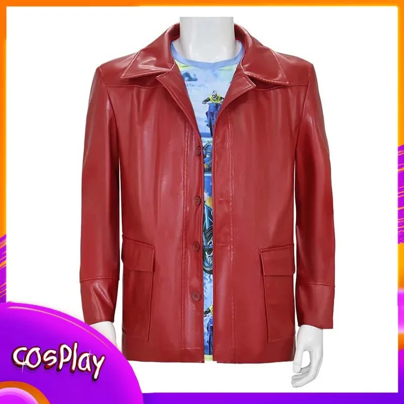 

Fight Club Cosplay Costume Tyler Durden Leather Jacket Cos Coat Halloween Comic-Con Masquerade Party Props Men'S Outerwear Gift
