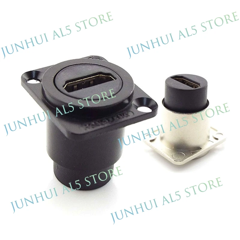 Conector de Chassi Tipo D Fêmea-Fêmea para Montagem em Painel, Adaptador HDMI 2.0 Compatível com Áudio e Vídeo, Conector de Chassi B5