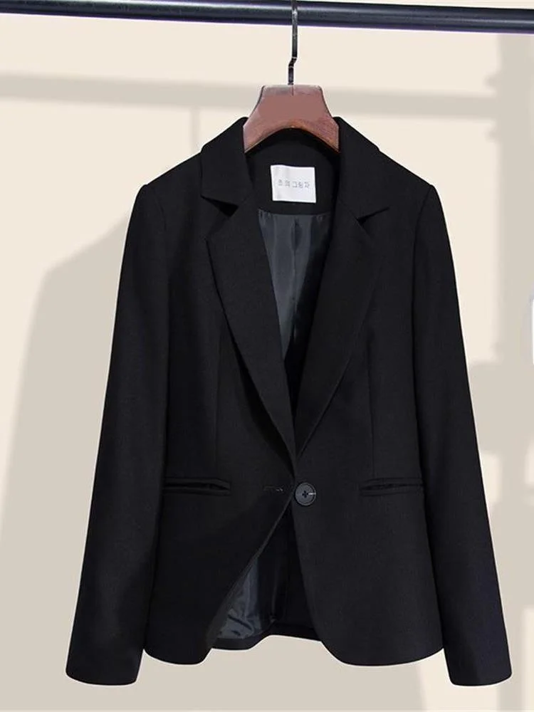 Bla Profional بدلة كاجوال بقصة ضيقة Jaet Cleanfit Sle ملابس عمل نسائية بطول عام معطف طويل بأزرار واحدة #2