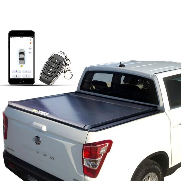 

Aluminum Hard Retractable Pickup Truck Bed Cover Electric Tonneau Cover For Ssangyong Musso