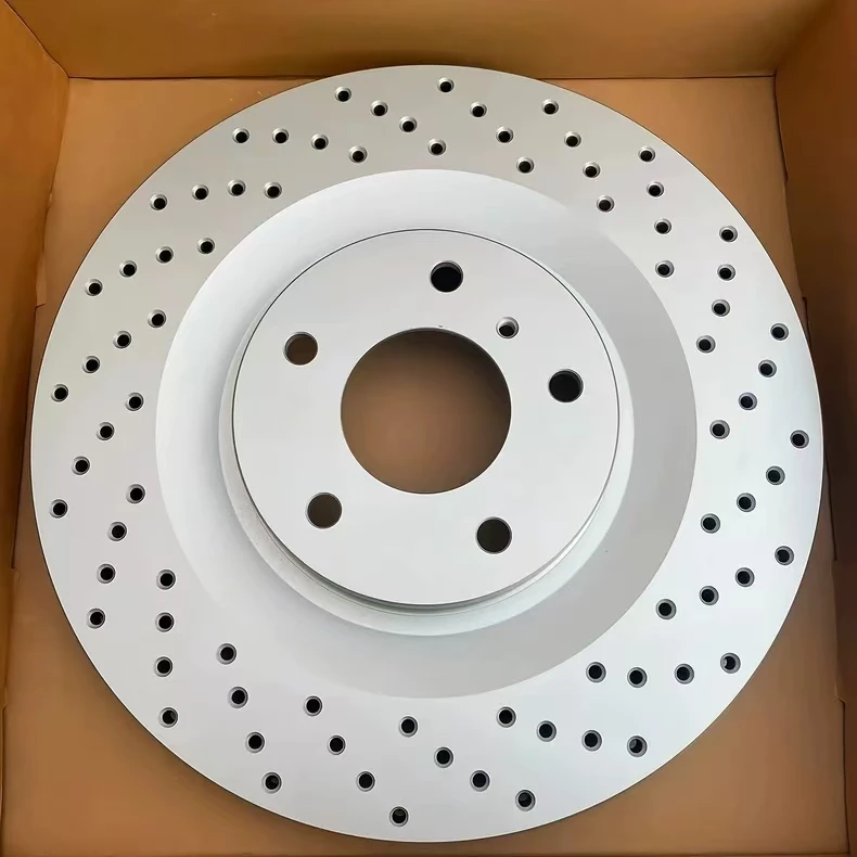 Brake Discs for Audi A8 4h OE 402064408R Hydraulic Carbon Ceramic 345x30 Cayenne Turbo 2009 Fast Heat Dissipation 100% Tested 12